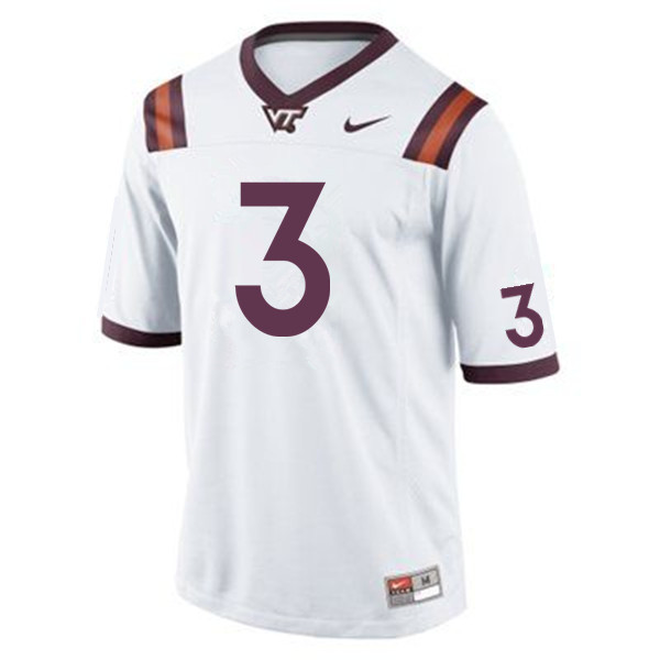 Men #3 Caleb Farley Virginia Tech Hokies College Football Jerseys Sale-Maroon